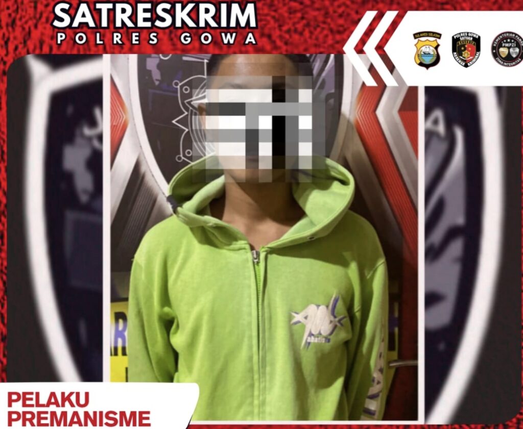Unit Jatanras Polres Gowa Tangkap Tiga Remaja Pelaku Premanisme di Pallangga