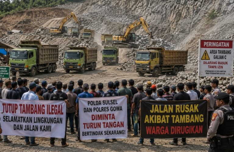 Aktivis Soroti Tambang di Bajeng, Polres Gowa Didesak Bertindak