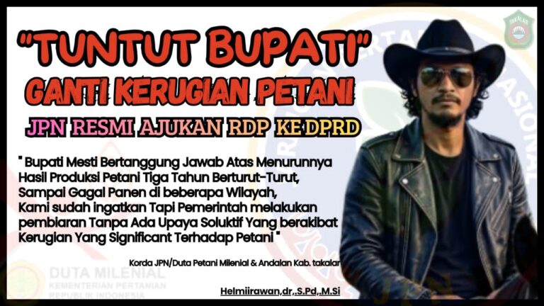 JPN Desak Pemkab Takalar Bertanggung Jawab Ganti RugiPetani