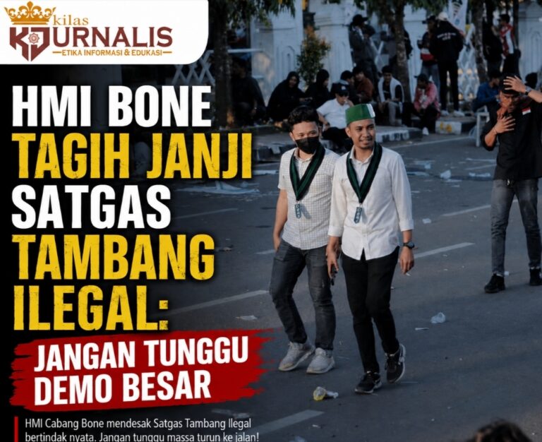 HMI Bone Tagih Janji Satgas Tambang Ilegal: Jangan Tunggu Demo Besar