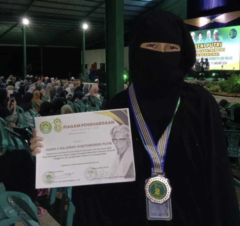 Nur Bintang Qurahmi, Santri Takalar Dua Kali Juara 2 Nasional Kaligrafi