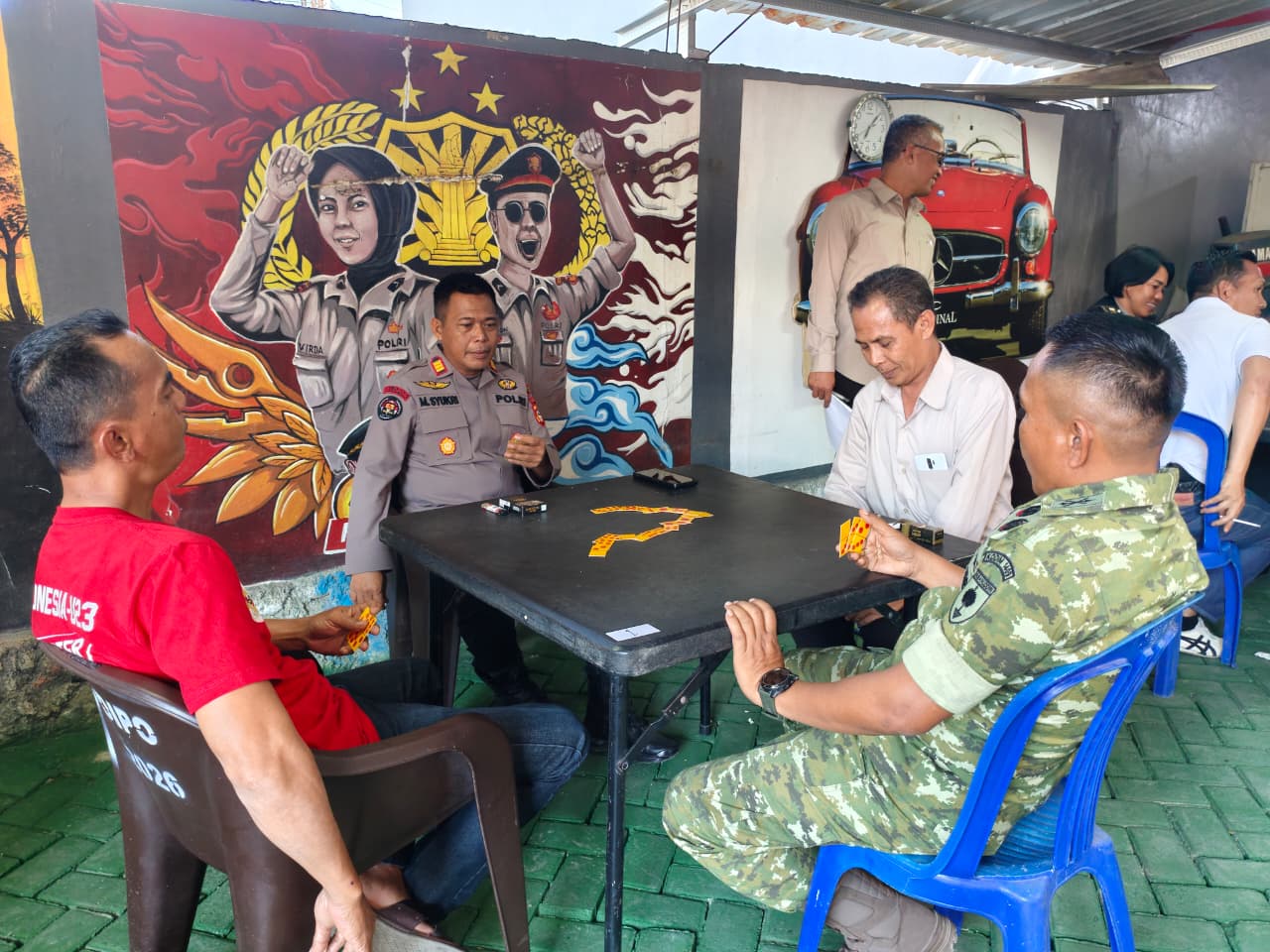 Polresta Gowa-Kodim 1409 Adu Domino, Sinergi TNI-Polri Menguat